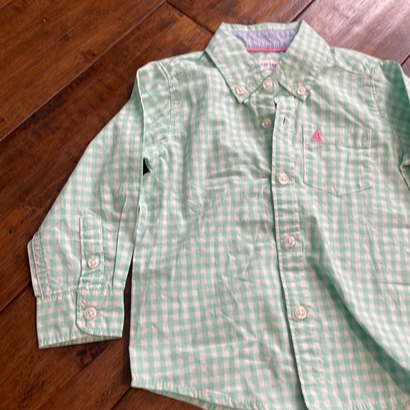 Carter's Gingham NWT  button down shirt - Picture 3 of 10
